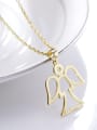 thumb Cute Gold Plated Swallow Shaped Necklace 1