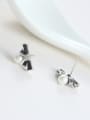 thumb Simple Bowknot Artificial Pearl AAA Zirconias Stud Earrings 2
