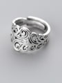 thumb Women Retro Flower Pattern Shaped S925 Silver Ring 0