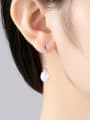 thumb Pure silver with 3A zircon sticky 8-9mm natural freshwater pearl earrings 1