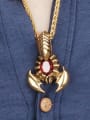 thumb Personalized Scorpion Red Stone Pendant Titanium Bracelet 2