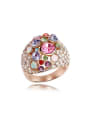 thumb Exaggerated Cubic austrian Crystals Alloy Ring 0