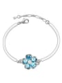 thumb Simple austrian Crystals-Covered Flower Alloy Bracelet 3
