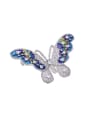 thumb Fashion Cubic Zirconias Butterfly Platinum Plated Copper Brooch 0