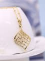 thumb Alloy Imitation-gold Plated Fashion Grid shaped Two Pieces Jewelry Set 1