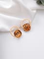 thumb Alloy With Rose Gold Plated Punk Geometric Leopard Stud Earrings 3