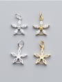 thumb 925 Sterling Silver With 18k Gold Plated Delicate Flower Charms 1