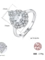 thumb Sterling Silver water drop design 3A Zircon ring 3