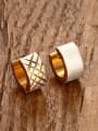 thumb All-mach Gold Plated Geometric Shaped Titanium Clip Earrings 1