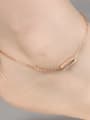 thumb Simple Rose Gold Plated Wisdom Titanium Anklet 1
