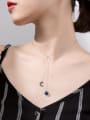 thumb 925 Sterling Silver With Platinum Plated Fashion Moon Necklaces 1