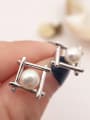 thumb Fashion Square Freshwater Pearl stud Earring 1