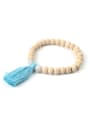 thumb Simple Wooden Beads Creative Tassel Bracelet 2