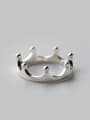 thumb Delicate Crown Shaped S925 Silver Women Ring 0