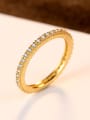 thumb Pure silver plating 18K-gold AAA zircon ring 0