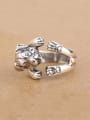 thumb Personalized Puppy Silver Opening Statement Ring 0