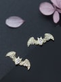 thumb Sterling silver micro-inlay AAA zricon bat cute earrings 0