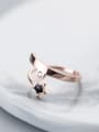 thumb Personality Rose Gold Plated Star Shaped Enamel Ring 2
