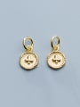 thumb 925 Sterling Silver With Gold Plated Simplistic Round Cross Charms 1
