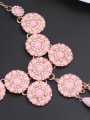 thumb Fashion Exaggerated Stones-covered Flowers Alloy Necklace 2