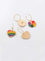 thumb Alloy With Rose Gold Plated Fashion Rainbow Heart Shaped Flower  Drop Earrings 2