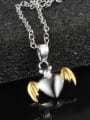 thumb Fashion Little Heart Gold Plated Wings 925 Sterling Silver Pendant 1