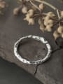 thumb Pure silver retro minimalist style branch free size ring 2