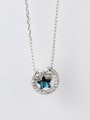 thumb Temperament Star Shaped Zircon S925 Silver Necklace 0