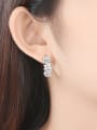 thumb Copper  With Cubic Zirconia Personality Irregular Stud Earrings 1
