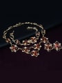 thumb Alloy Imitation-gold Plated Vintage style Stones Flower-shaped Four Pieces Jewelry Set 1