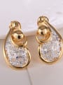 thumb Alloy Imitation-gold Plated Fashion Rhinestones Grid Two Pieces Jewelry Set 2