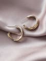 thumb Alloy With Gold Plated Simplistic Cross Round Hoop Earrings 2
