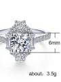 thumb Copper With White Gold Plated Delicate  Cubic Zirconia Engagement Rings 3