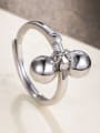 thumb Simple Two Beads 925 Silver Ring 2