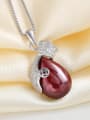 thumb Red Corundum Micro Pave Handmade Pendant 1