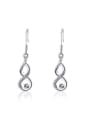 thumb Delicate Number Eight Shaped Austria Crystal Drop Earrings 0