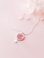 thumb 925 Sterling Silver With Platinum Plated Simplistic Heart Necklaces 2