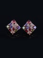 thumb Monalisa Cluster earring ,Colorful Zircon Mosaic Of AAA ,Fashion 0