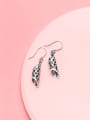 thumb Vintage Holow Geometric Shaped S925 Silver Drop Earrings 1