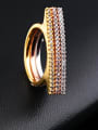 thumb Stainless Steel With Gold Plated Classic Tricolor gold Band Rings 0