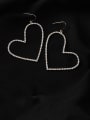 thumb Alloy With Gold Plated Simplistic Hollow Heart Hook Earrings 1