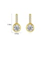 thumb 925 Sterling Silver With Cubic Zirconia Simplistic Geometric Drop Earrings 4