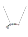 thumb S925 Silver Colorful Necklace 0