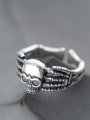 thumb Vintage Skull Shaped Open Design S999 Silver Ring 1