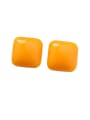 thumb Alloy With Platinum Plated Simplistic Square Stud Earrings 0