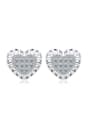 thumb Classical Full Zircons Silver Stud Earrings 0