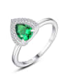 thumb 925 Sterling Silver With  Cubic Zirconia  Delicate Heart Band Rings 0