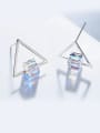 thumb S925 Silver Triangle Shaped stud Earring 2