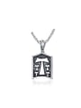 thumb Fashionable Black Gun Plated Letter T Shaped Titanium Pendant 0