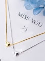 thumb 925 Sterling Silver With 18k Gold Plated Classic Heart Necklaces 1